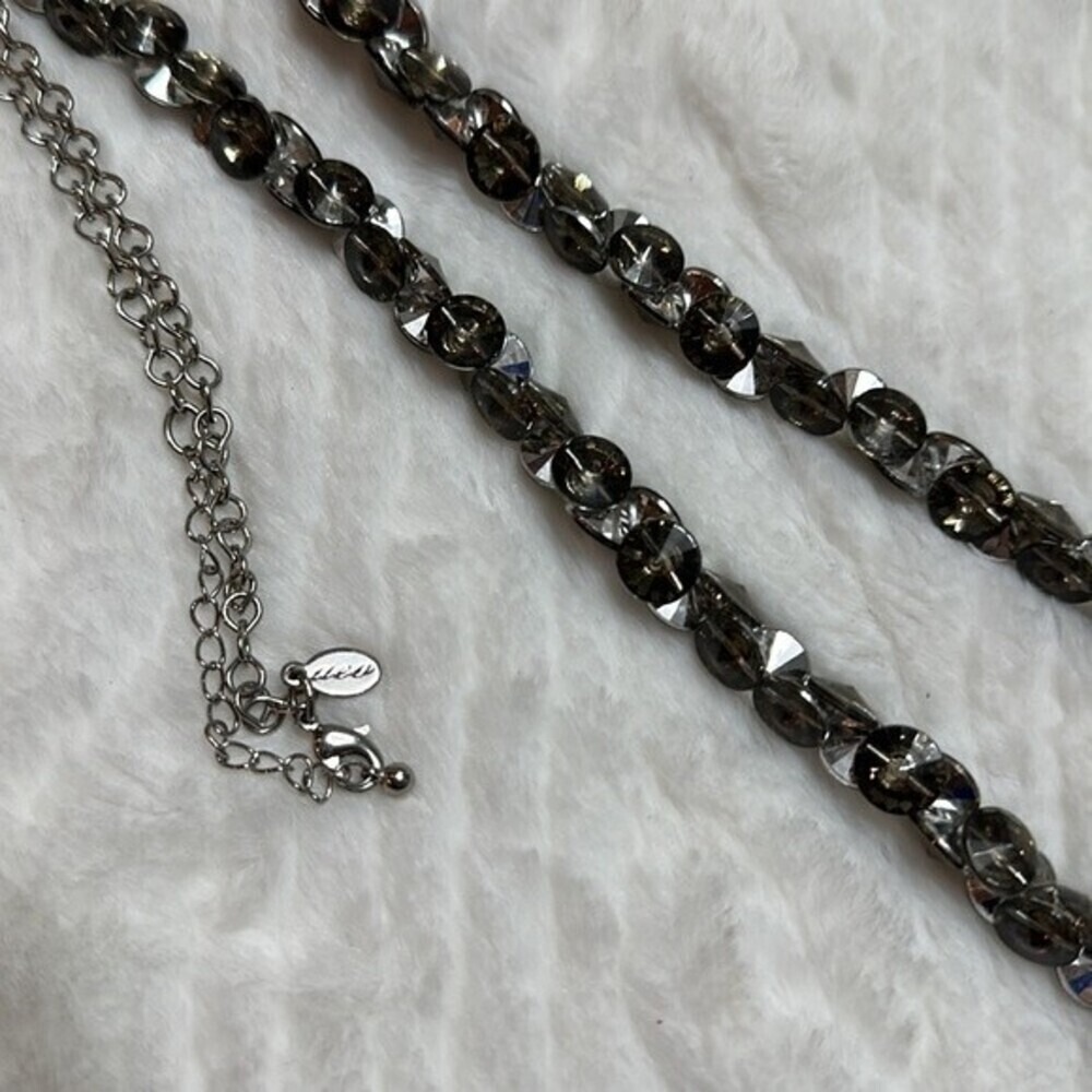 Aea Silver Tone Multi Disk Statement Necklace - image 7